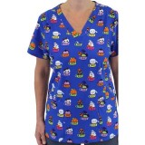 9810 Maevn Haut à Col en V Imprimé pour Femmes - Boo Crew