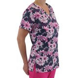 9810 Maevn Women's Printed V-Neck Top - Botanic Beauties