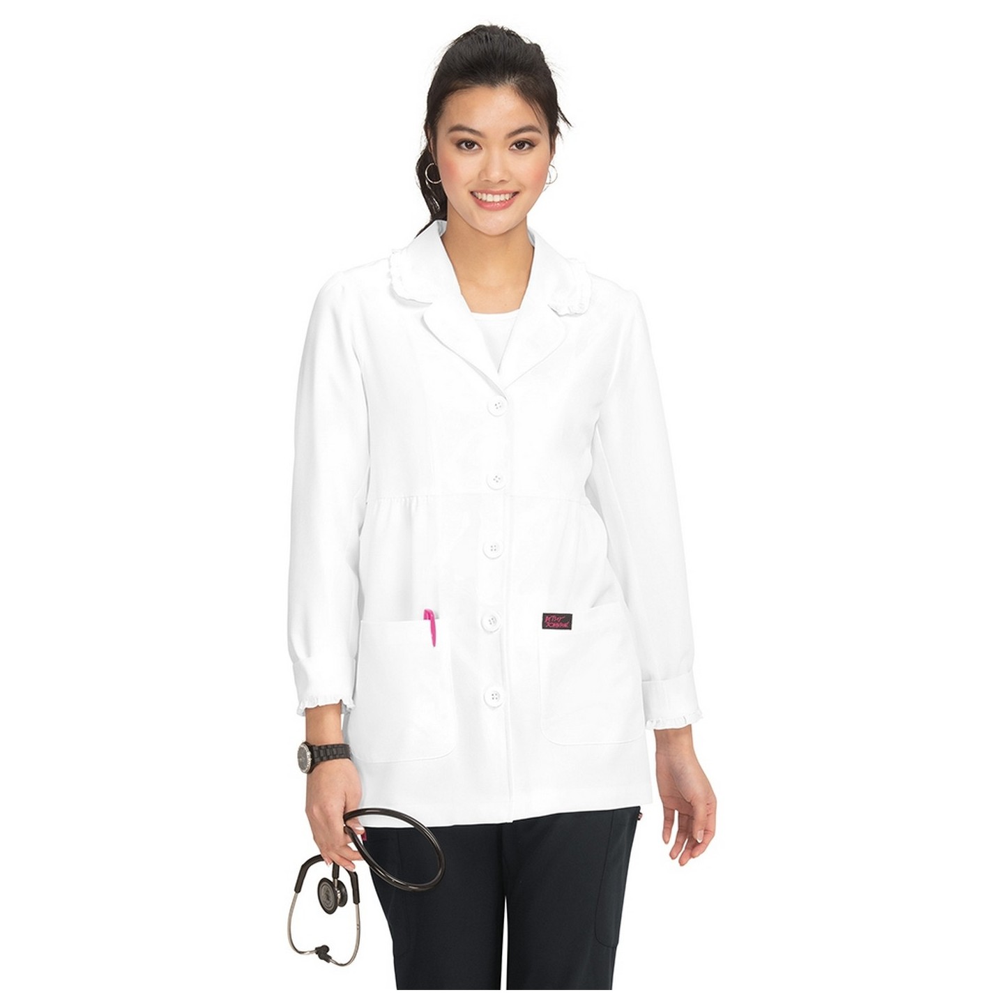 B403 koi Juniper Lab coat by Betsey Johnson