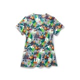 Zoe + Chloe Autumn Odyssey Haut Imprimés en col en V Incurvé