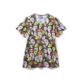 Zoe + Chloe Dia De Los Paisleys Diamond Neck Print Scrub Tops