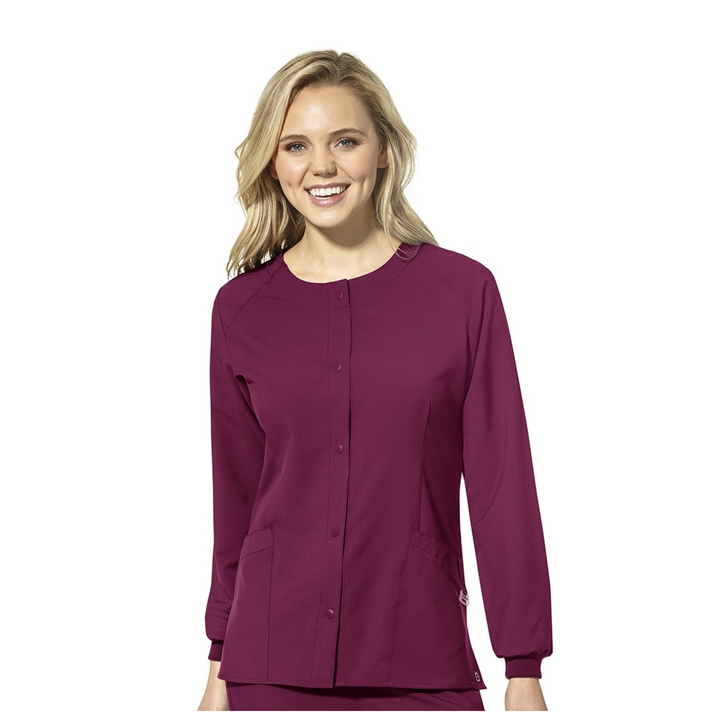 8155 W123 by WonderWink - Women's Crew Neck Warm Up Jacket