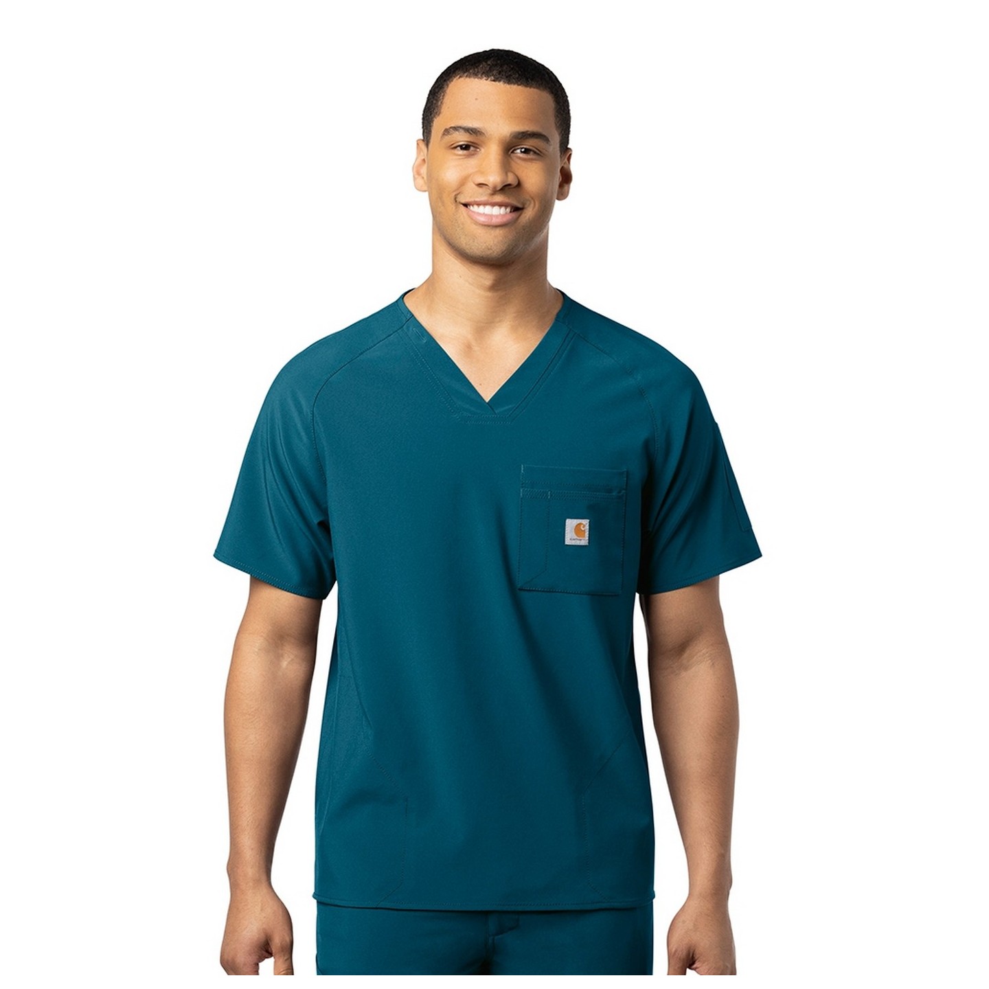 C12110 Carhartt Force® CROSS-FLEX Scrubs - V-Neck Tech Top