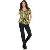 1078PR koi Lite Layla Print Scrub Top - Elegant Abstract