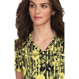 1078PR koi Lite Layla Print Scrub Top - Elegant Abstract