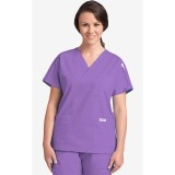 *FINAL SALE LILAC 310T-Petite MOBB Classic Unisex 3 Pocket Scrub Top (Women's View)