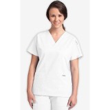MOBB Classic Unisex 3 Pocket Scrub Top (Women's View) - (White)