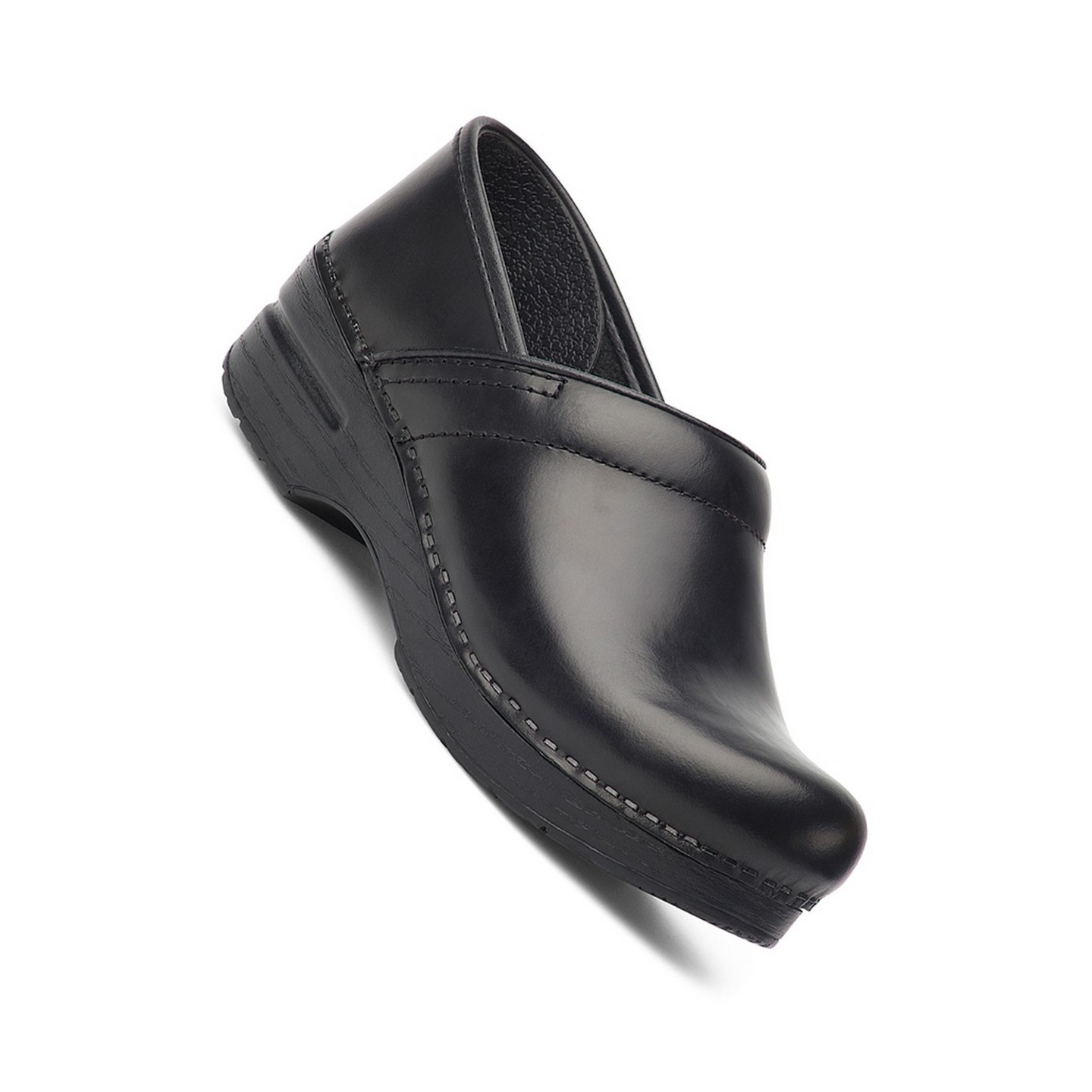 PRO LARGE par Dansko (aux femmes) - Black Cabrio Leather