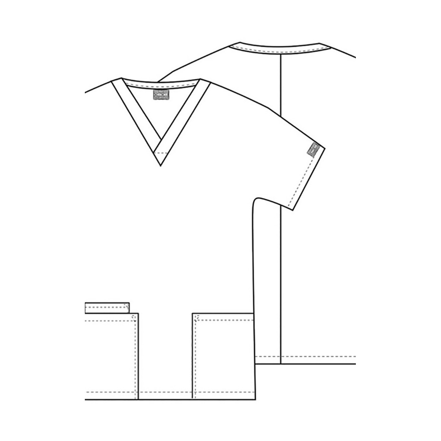 *FINAL SALE 4700 - Cherokee Prints V-Neck Scrub Top in Pet Shop Boys