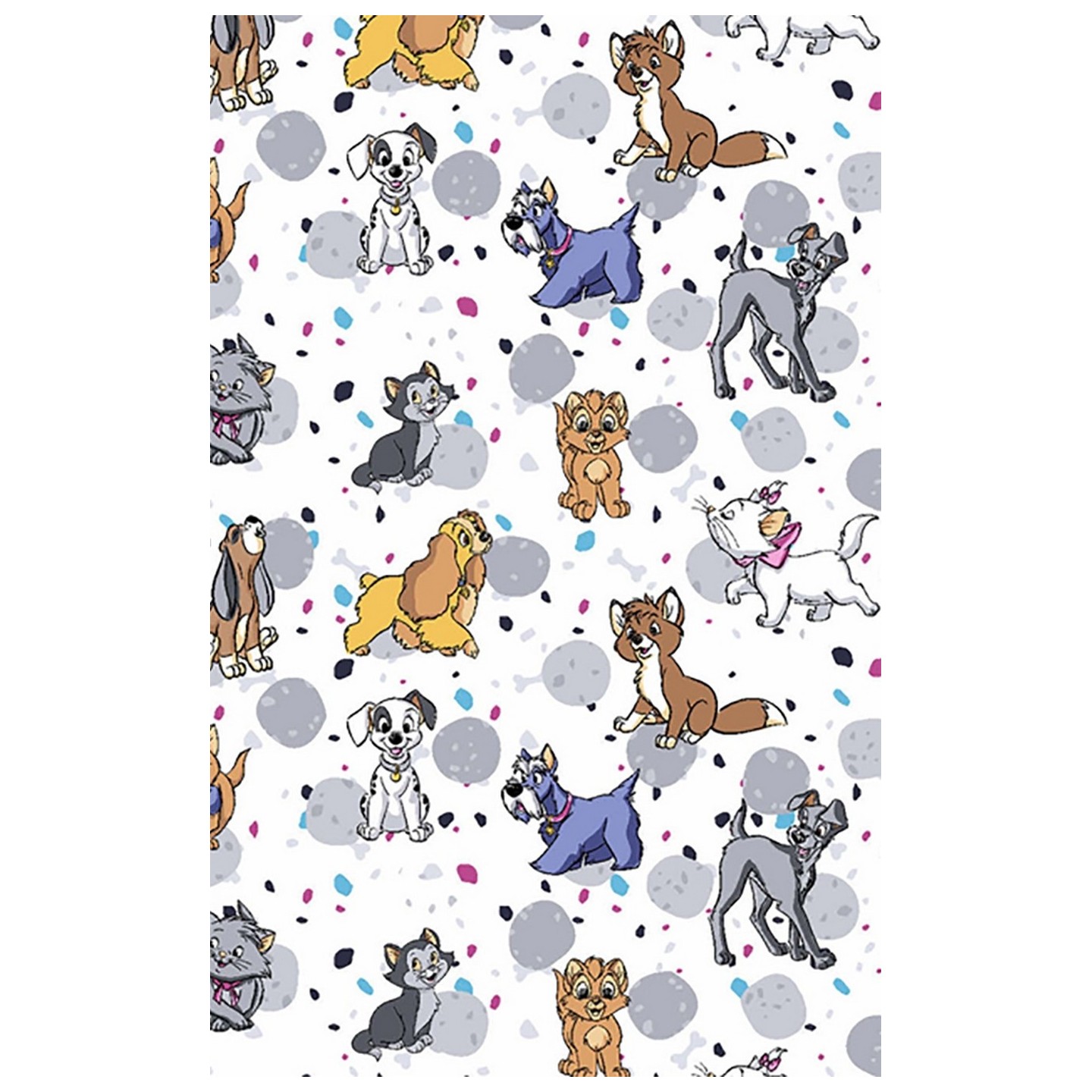 *FINAL SALE TF738 LACD - Cherokee Licensed Tooniforms V-Neck Top in Cats And Dogs