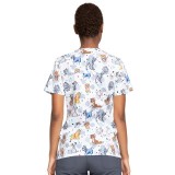 *VENTE FINALE TF738 LACD - Haut à col en V Tooniforms sous licence Cherokee en Cats And Dogs