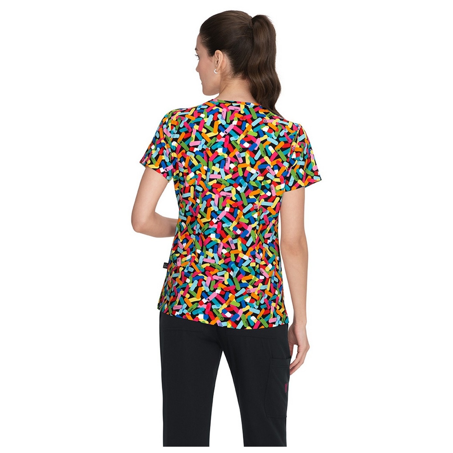 F100PR French Bull by Koi Modern Classic Lulu Print Top - Pills