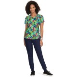 F100PR French Bull by Koi Modern Classic Lulu Print Top - Sea Horse