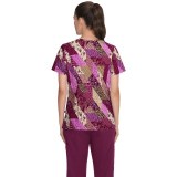 1084PR koi Stretch Leia Print Scrub Top - Patched with Love