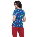 384PR koi Basics Leslie Top - Holiday Dino