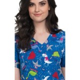 384PR koi Basics Leslie Top - Holiday Dino