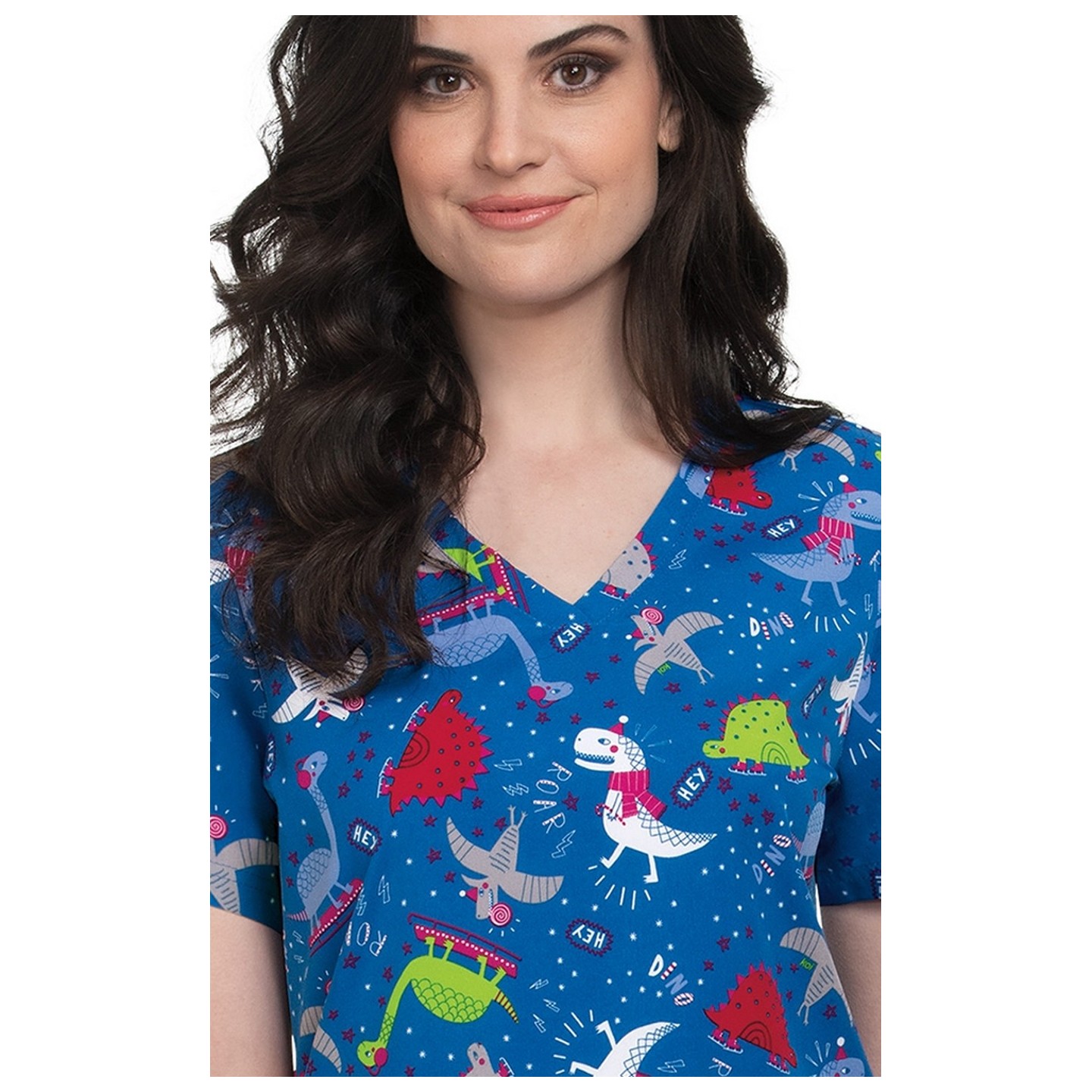 384PR koi Basics Leslie Top - Holiday Dino