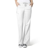 5308 WonderFlex Grace Flare Leg Cargo Scrub Pants - True White