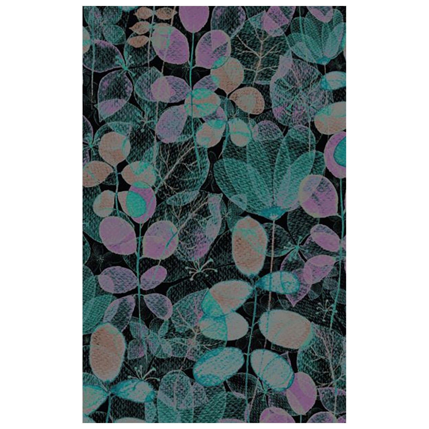 6357 WonderWink V-Neck Welt Pocket Print Top - Oshibana