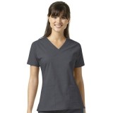 *FINAL SALE PEWTER V6102 Vera Bradley Maya V-Neck  Solid Top