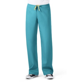 5006 WonderWink Origins Papa Unisex Drawstring Scrub Pants - Real Teal