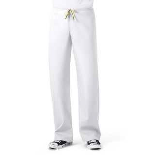 5006 WonderWink Origins Papa Unisex Drawstring Scrub Pants - White