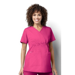 145 WonderWORK Maternity Mock Wrap Scrub Tops