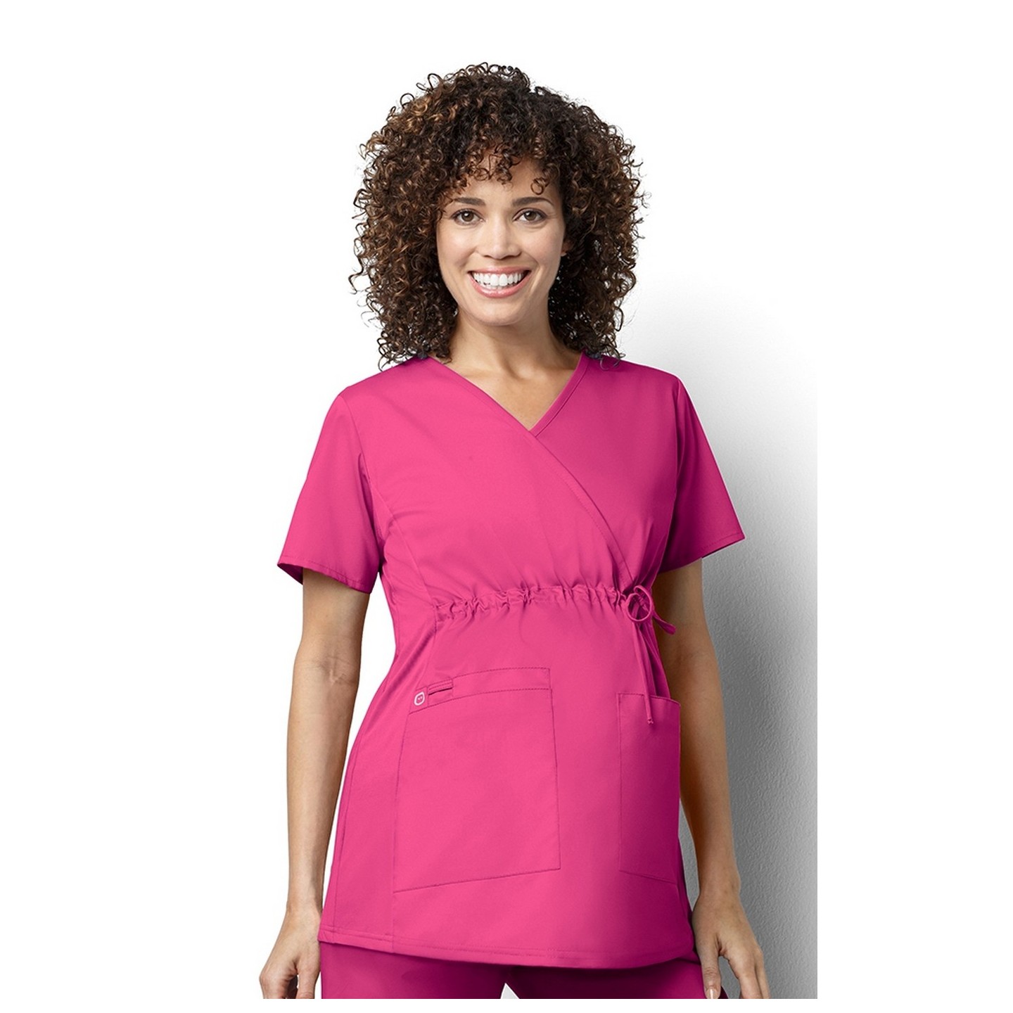 145 WonderWORK Maternity Mock Wrap Scrub Tops