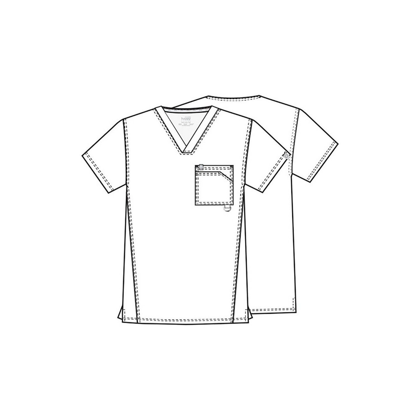 *VENTE FINALE Top col V noir pour homme CHEROKEE Antimicrobien