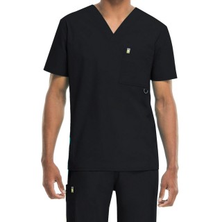 *VENTE FINALE Top col V noir pour homme CHEROKEE Antimicrobien