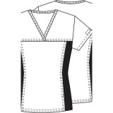 *VENTE FINALE Haut à panneau en tricot à encolure en V Yorkshire Garden - Cherokee Flexibles