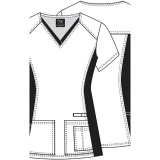 *FINAL SALE V-Neck Knit Panel Top in Owl Be In The Garden - Cherokee iFlex