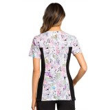 *VENTE FINALE Haut à empiècement en tricot à encolure en V en Owl Be In The Garden - Cherokee iFlex