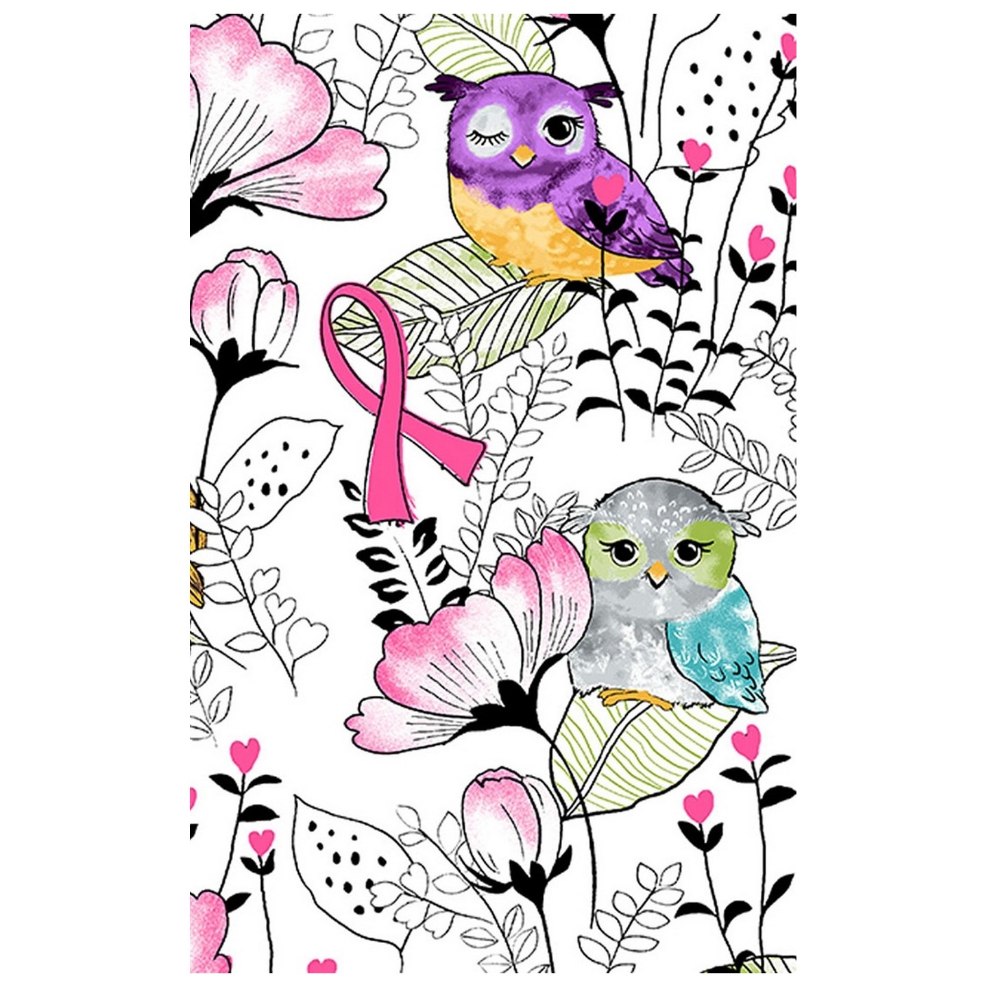 *FINAL SALE V-Neck Knit Panel Top in Owl Be In The Garden - Cherokee iFlex