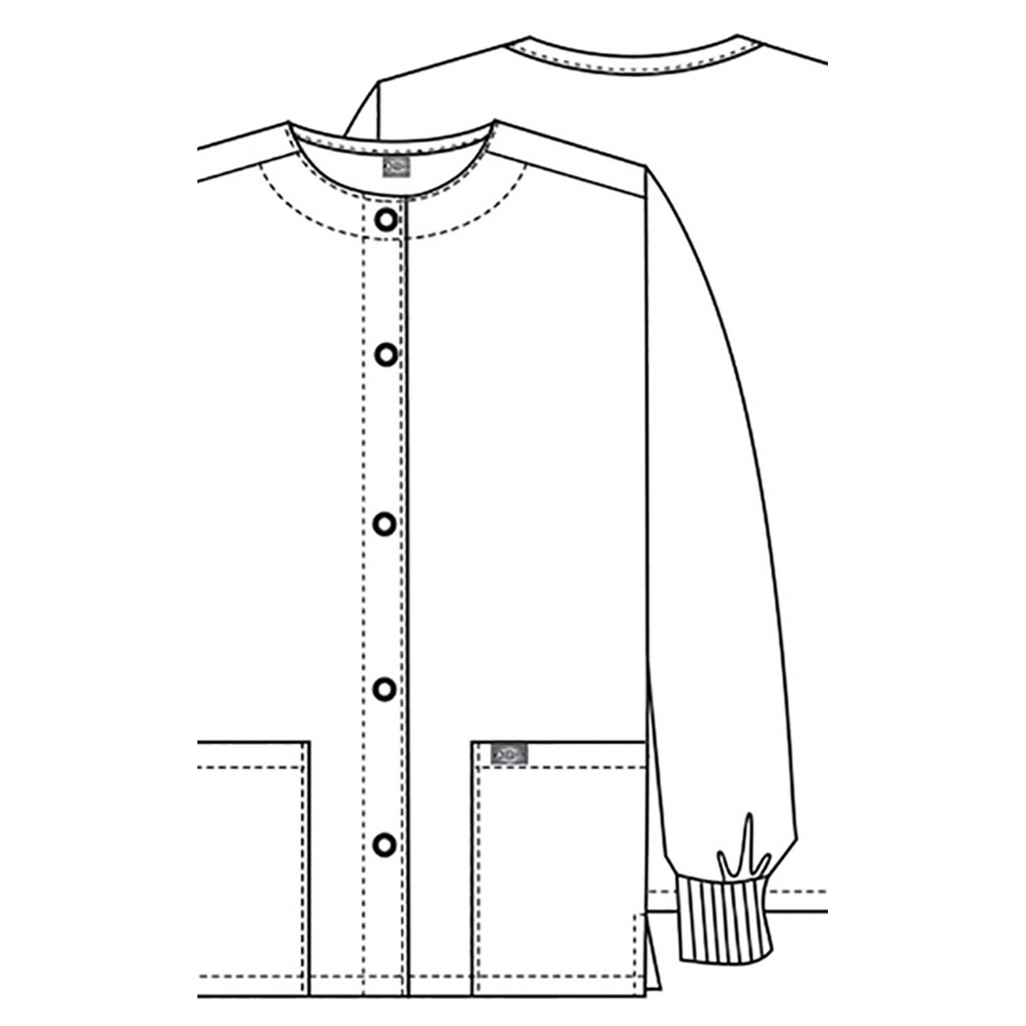 *VENTE FINALE Veste d'échauffement à boutons-pression sur le devant en Adopt Don't Shop - Dickies Prints