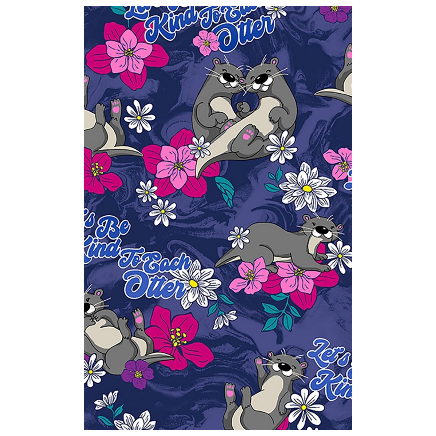 *FINAL SALE V-Neck Top in Be Kind To Each Otter - Dickies Prints - Bi-stretch