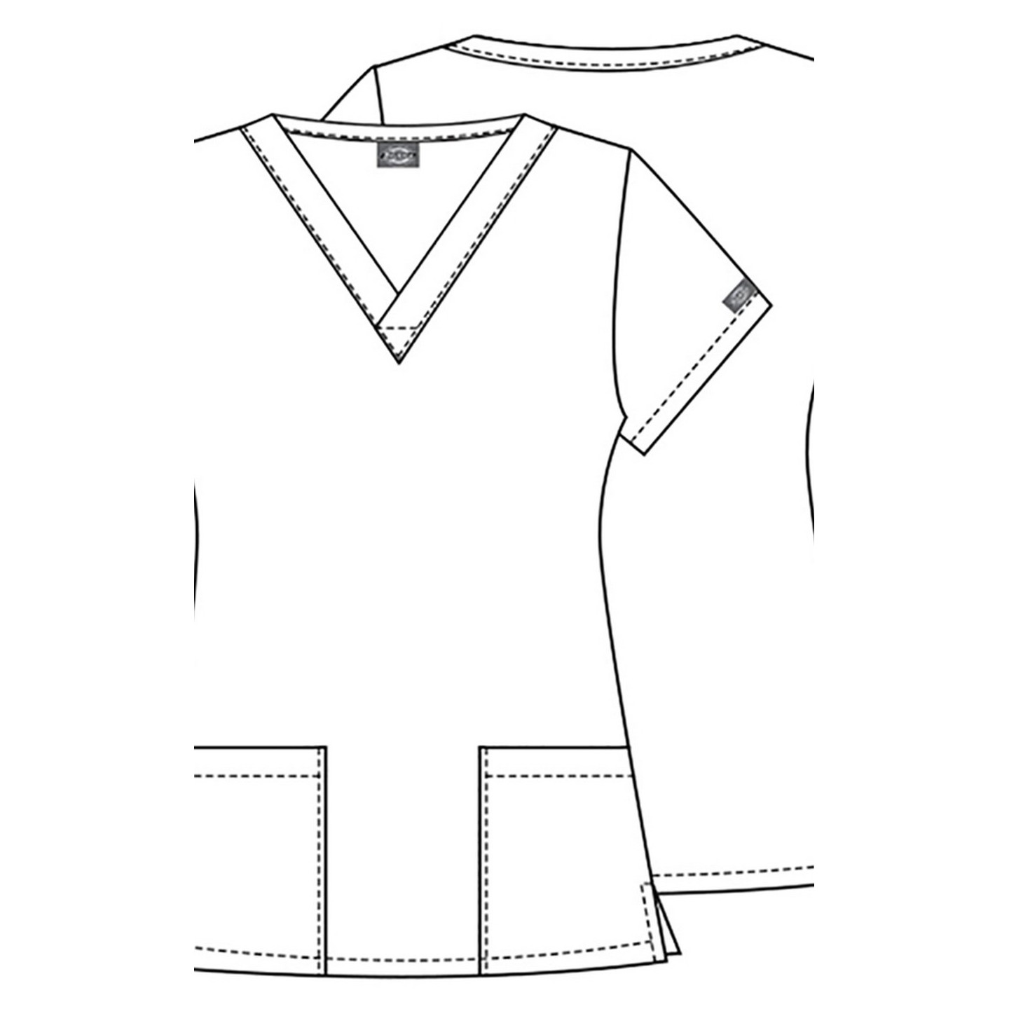 *FINAL SALE V-Neck Top in Be Kind To Each Otter - Dickies Prints - Bi-stretch