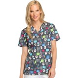 *VENTE FINALE Haut à col en V Have A Laugh - Dickies Prints - Bi-stretch