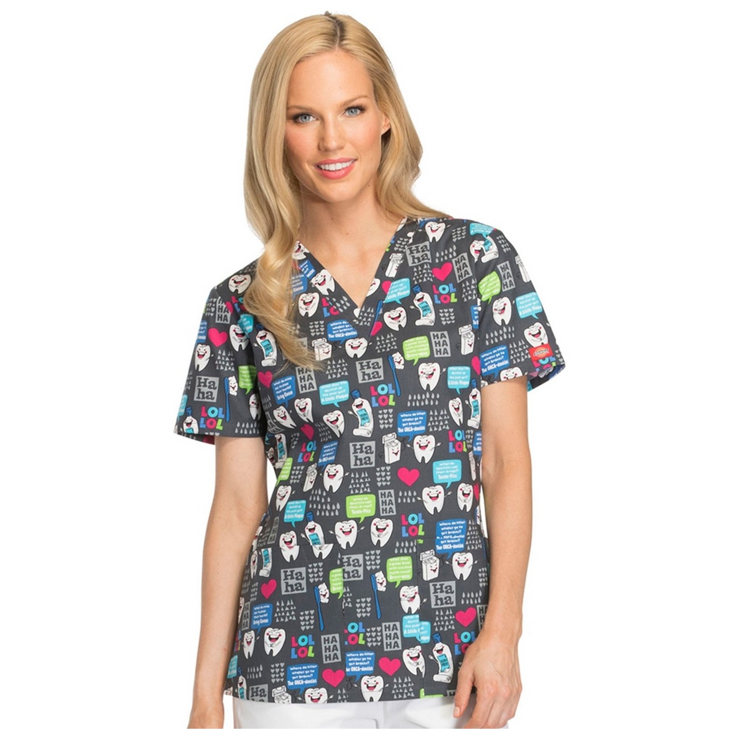 *VENTE FINALE Haut à col en V Have A Laugh - Dickies Prints - Bi-stretch