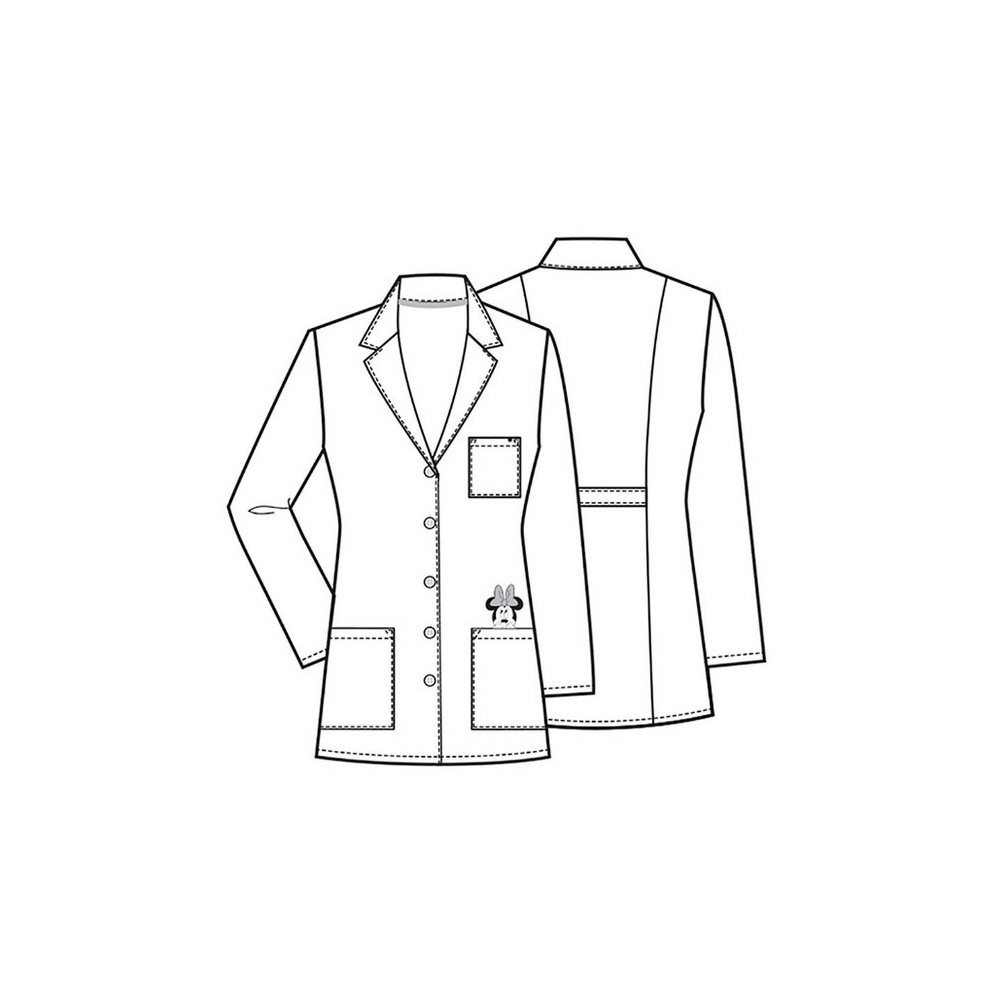 *FINAL SALE 32" Lab Coat in White - CHEROKEE Tooniforms