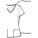 *FINAL SALE V-Neck Print Top in Spotting Trouble -  Cherokee Tooniforms