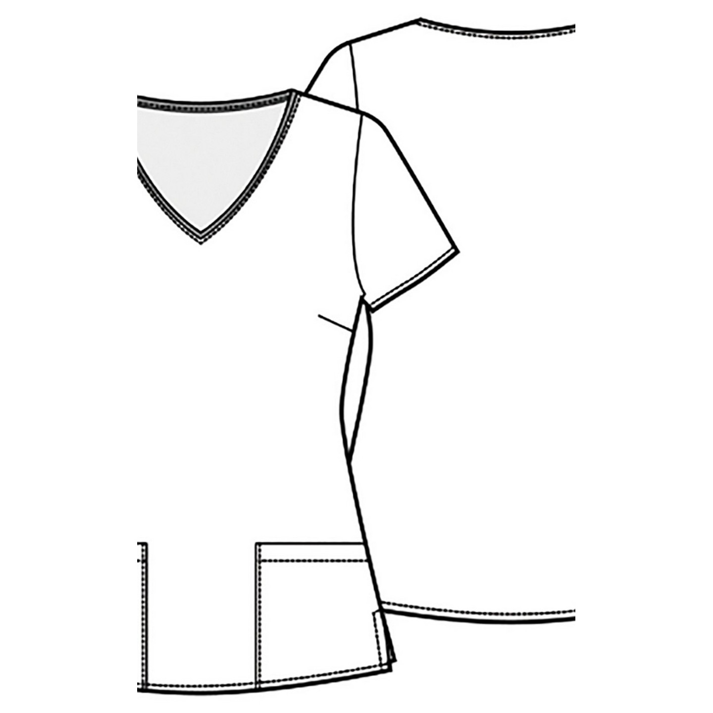 *VENTE FINALE Haut imprimé à encolure en V en Spotting Trouble - Cherokee Tooniforms