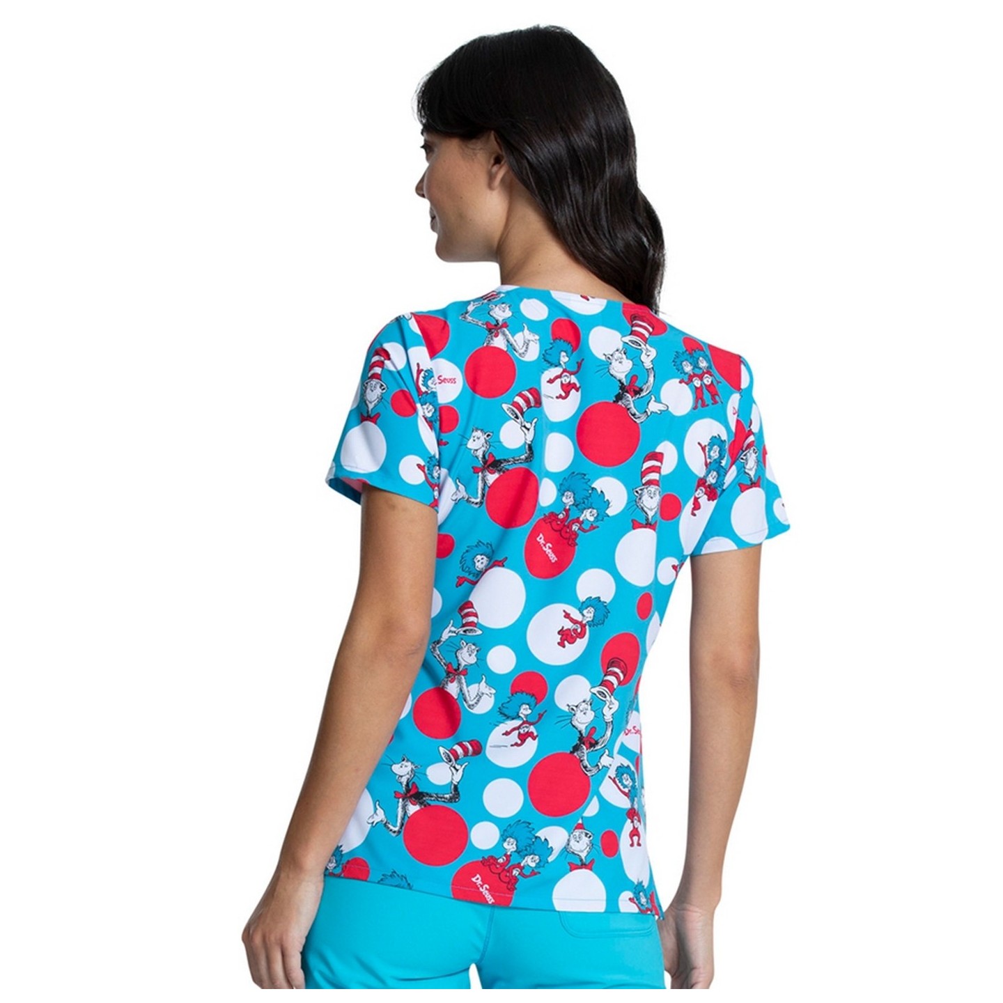 *VENTE FINALE Haut imprimé à encolure en V en Spotting Trouble - Cherokee Tooniforms