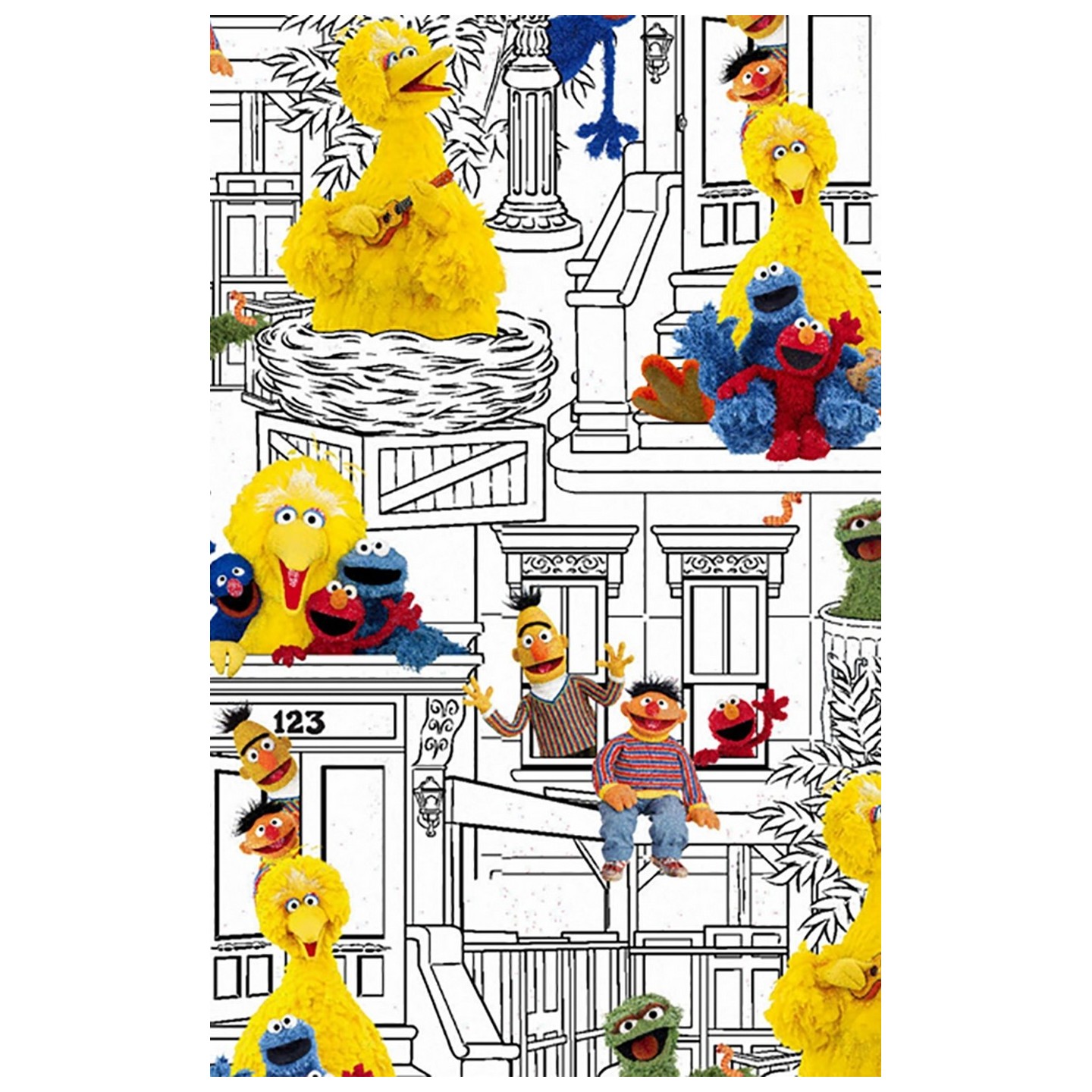 *FINAL SALE V-Neck Print Top in In My Neighborhood - Cherokee Tooniforms