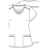 *FINAL SALE V-Neck Top in Be Eeyore - Cherokee Tooniforms