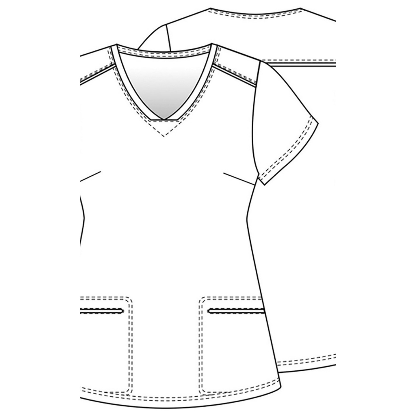 *FINAL SALE V-Neck Top in Be Eeyore - Cherokee Tooniforms