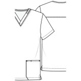 *FINAL SALE Unisex V-Neck Print Top in Ray Of Sunshine - Cherokee Tooniforms