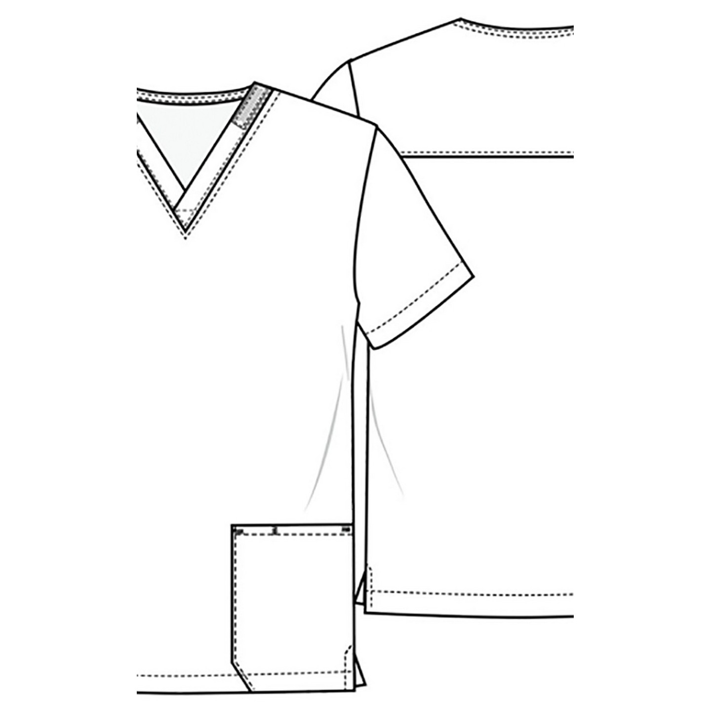 *VENTE FINALE Haut imprimé à col en V unisexe Ray Of Sunshine - Cherokee Tooniforms