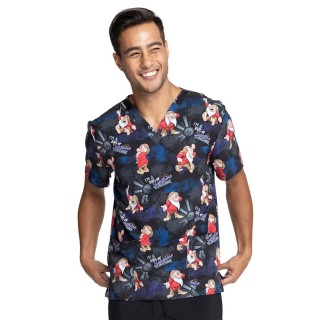 *FINAL SALE Unisex V-Neck Print Top in Ray Of Sunshine - Cherokee Tooniforms