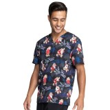 *FINAL SALE Unisex V-Neck Print Top in Ray Of Sunshine - Cherokee Tooniforms